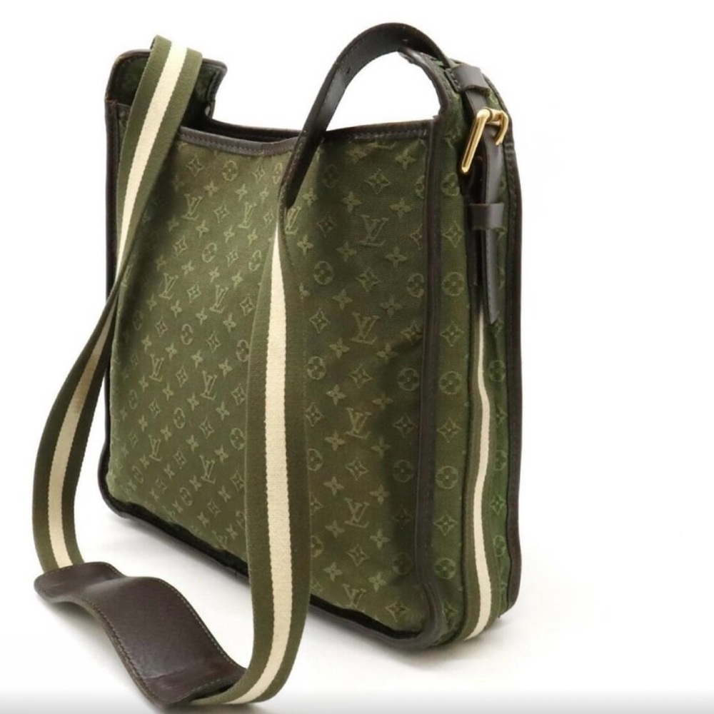 100% Authentic Louis Vuitton Green Mini Lin Kate Crossbody Purse - Picture 3 of 5